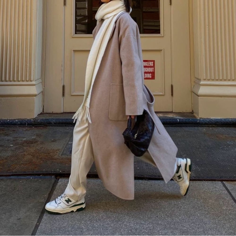 Aritzia Beige Wool Coat